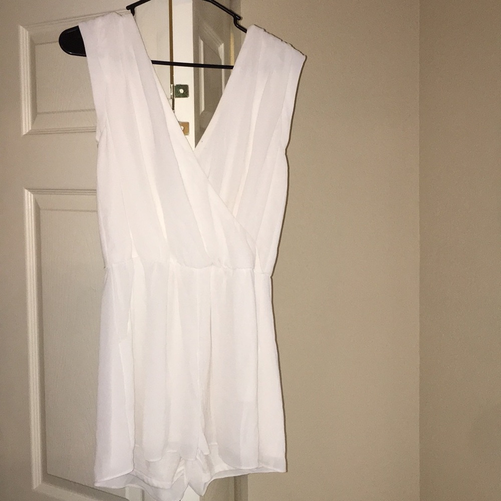 White Sleeveless Romper